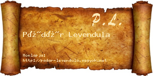 Pádár Levendula névjegykártya